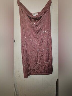 True Vintage Pink Sequin Embellished Slip Dress
